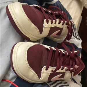 Nike Burgundy and Cream Sneakers